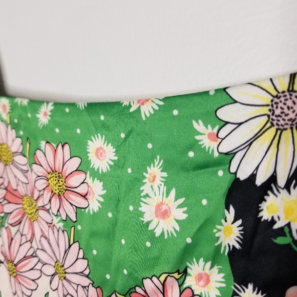 En Saison patchwork print midi pleated dress S - Picture 5 of 7